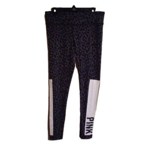 Pink Yoga Pants by Victoria's Secret. Great animal print with stipes.Size medium